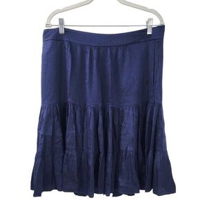 T.J.Maxx Deep Blue Tiered Midi Skirt